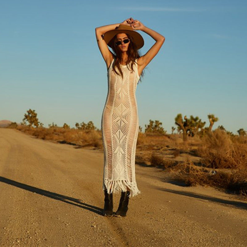 The Desert Muse Knit Dress – Ecru