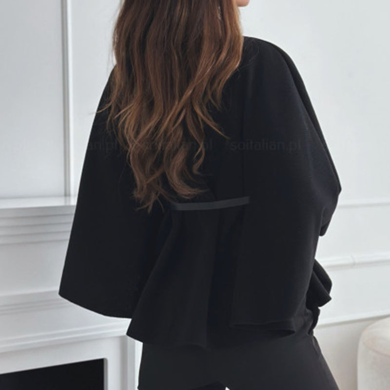 The Belted Cape Coat — Coal