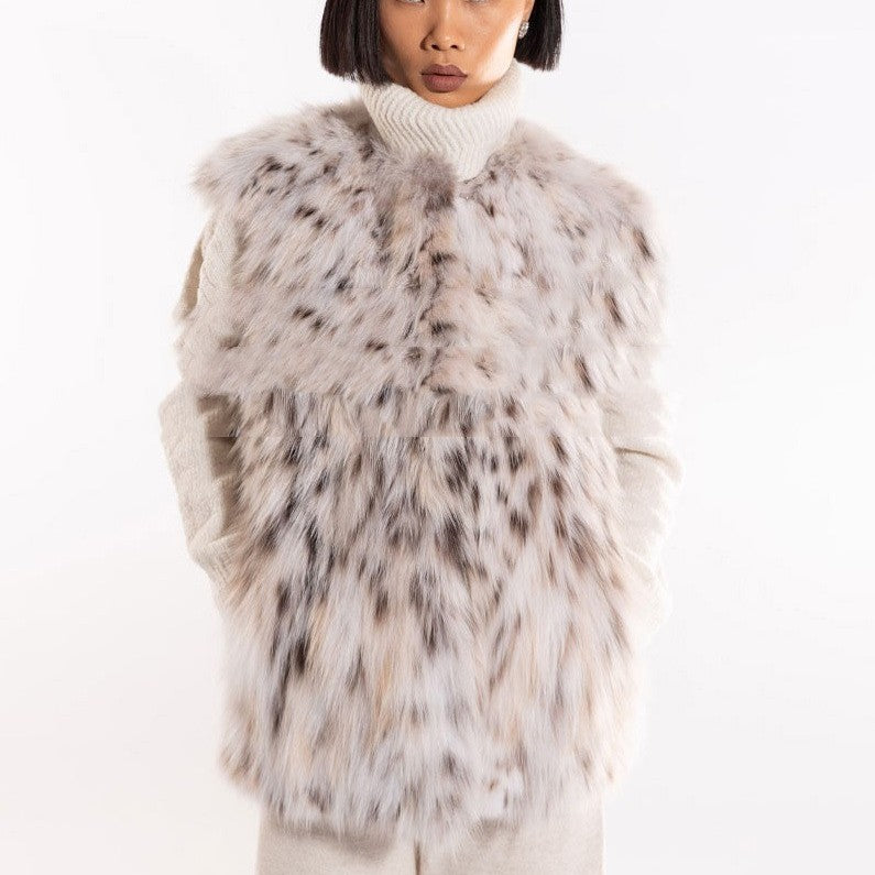 Snow Lynx Textured Winter Vest