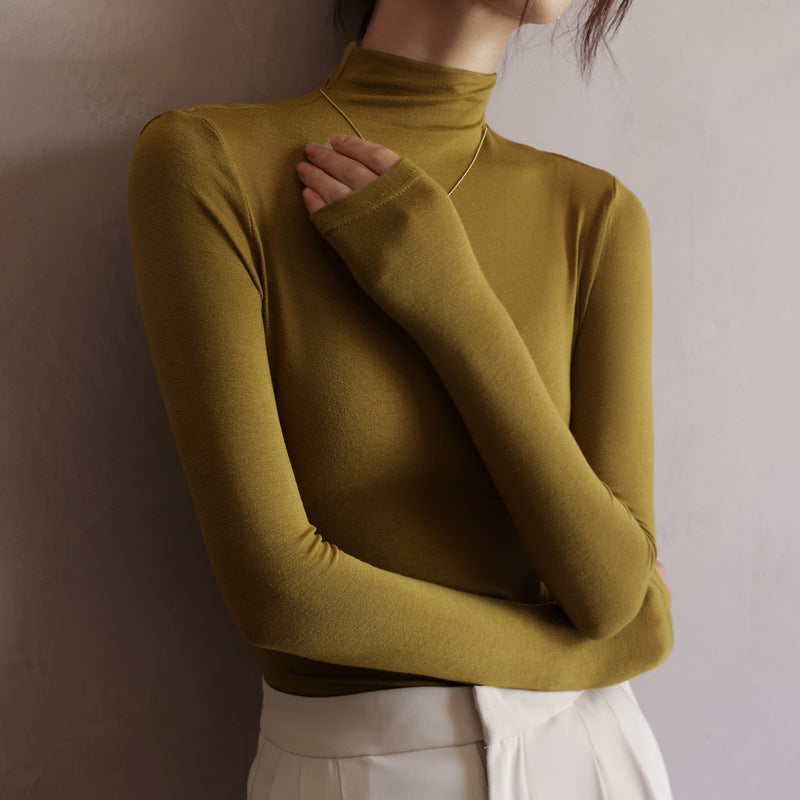 The Soft Semi-Turtleneck — Olive Haze