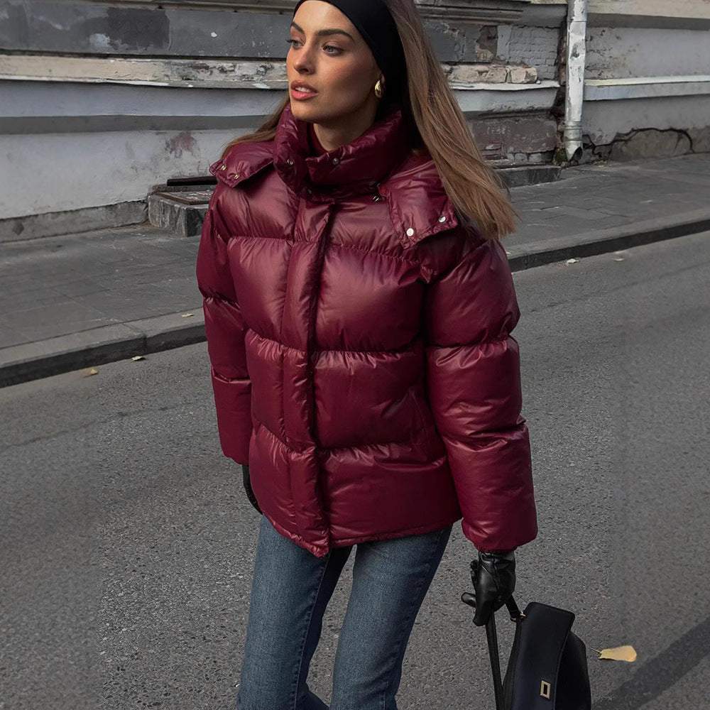 The Winter Down Jacket — Deep Garnet