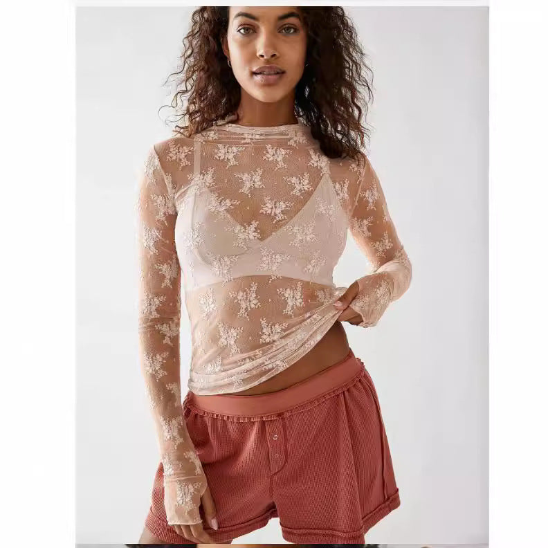 The Soft Lace Whisper Top – Blush Meadow
