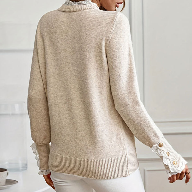 The Lace-Edge Knit — Oatmeal