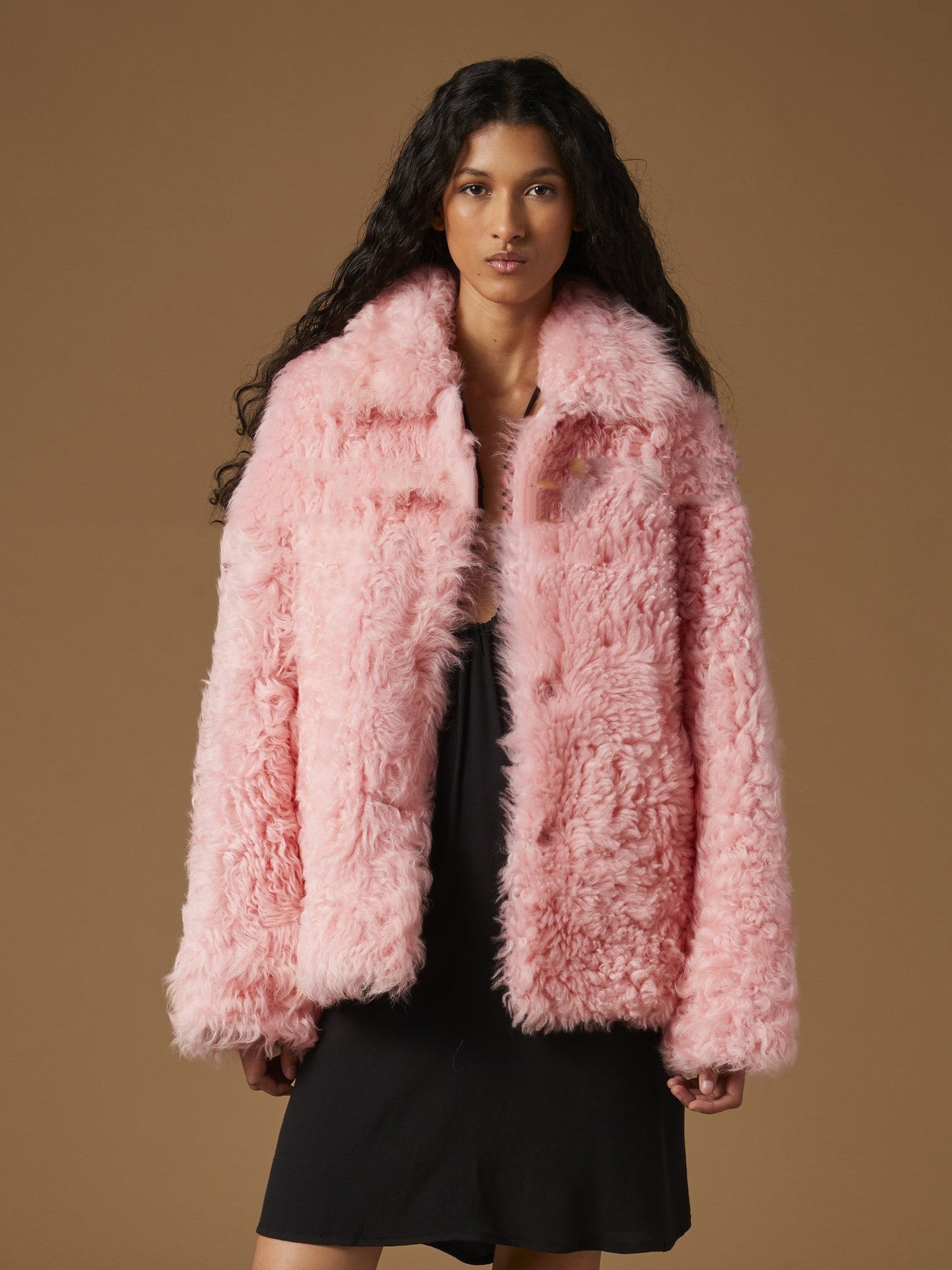 Winter Quiet Texture Coat & Vest — Blush