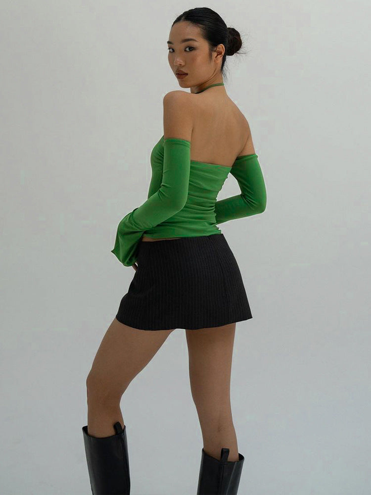 Soft Halter Column Top — Meadow Green