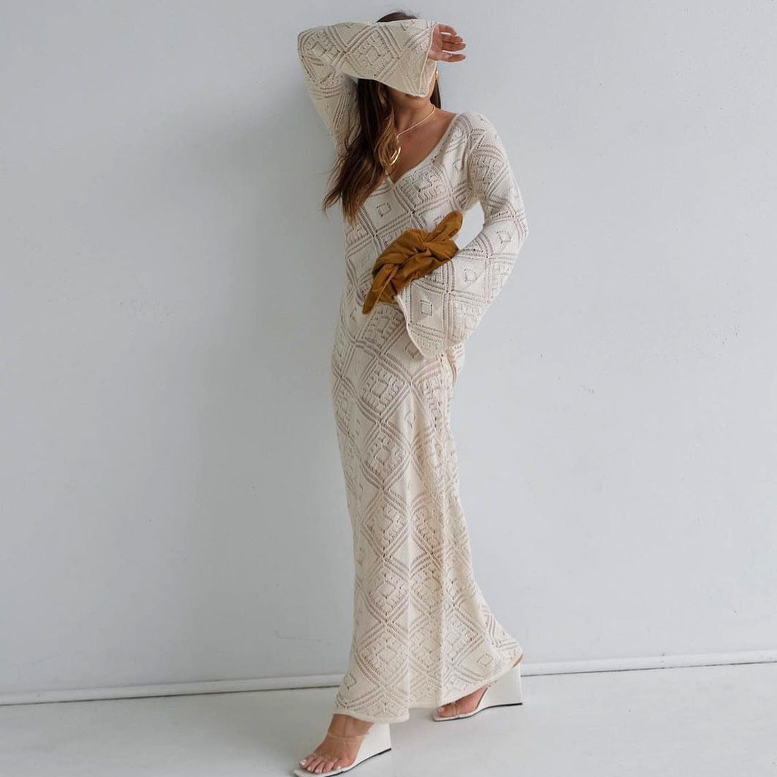 Tidewoven Knit Dress — Sand