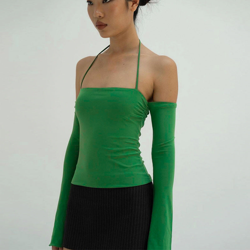 Soft Halter Column Top — Meadow Green