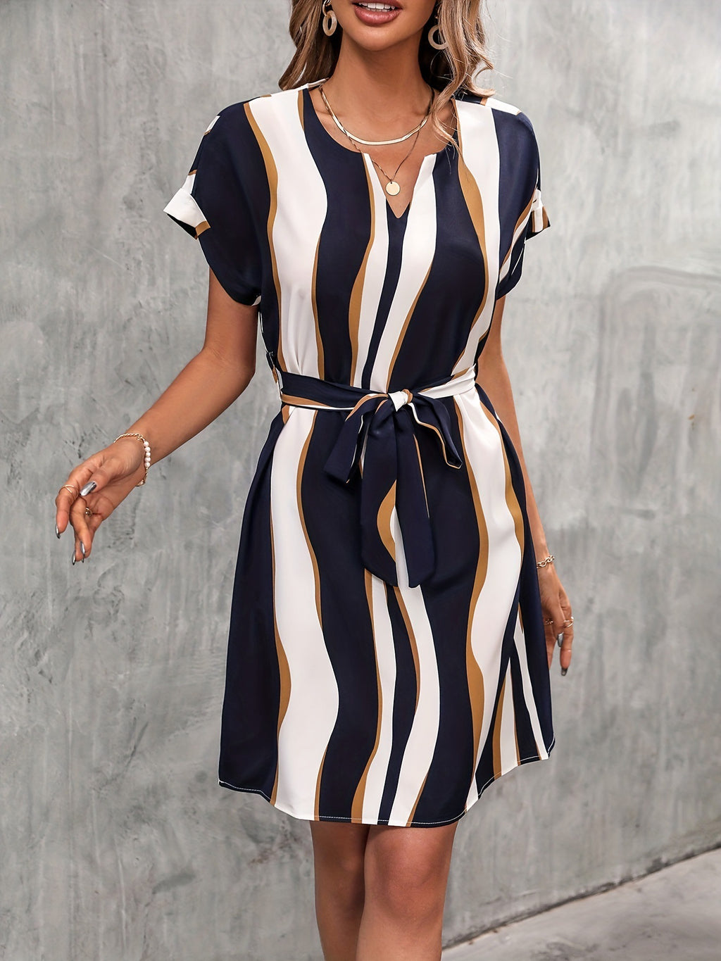 The Easy Rhythm Day Dress – Navy Clay