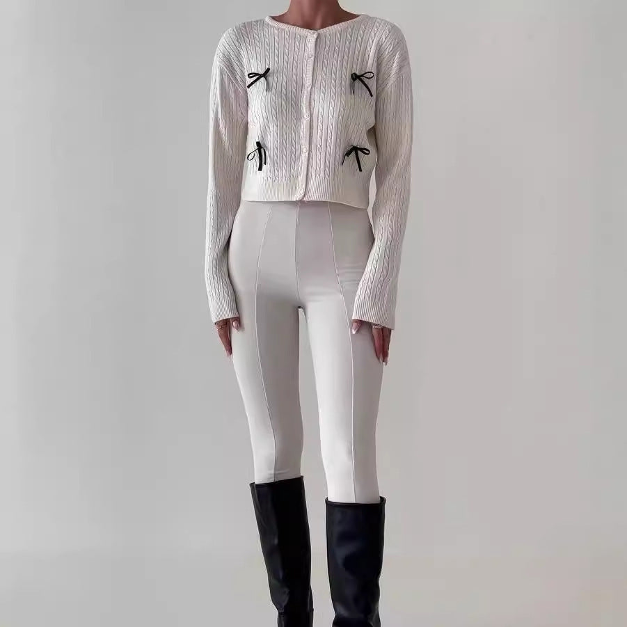 The Ribbon Whisper Knit Cardigan – Ivory